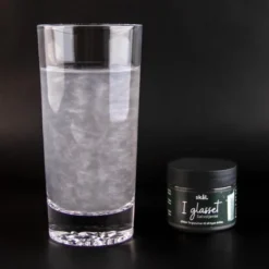 I glasset glitterfarge sølvstjerne