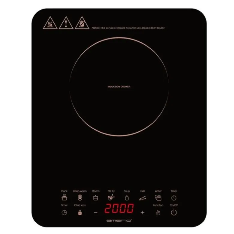Induksjonsplate 32x40 cm svart