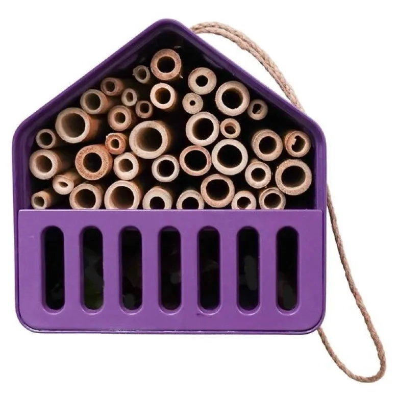 Insekthotell 16 cm lilla