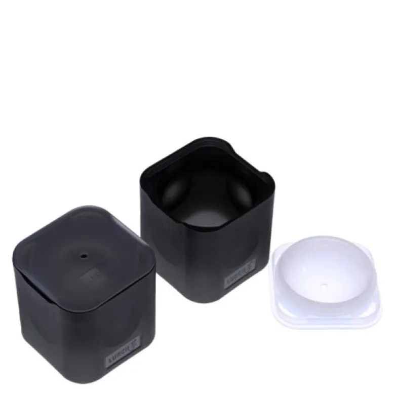 Isbitform kuler m/ lokk 6 cm 2 stk svart