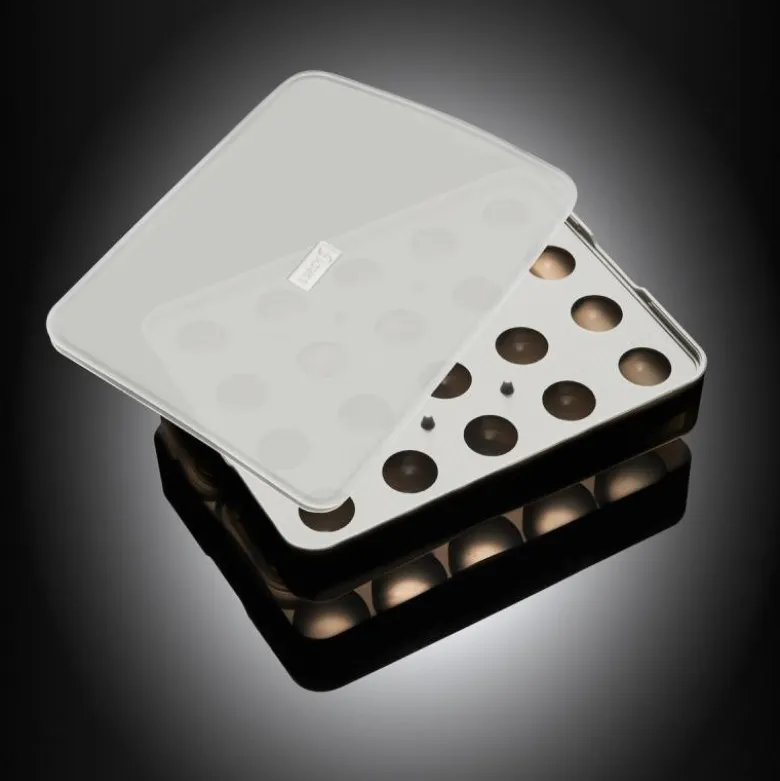 Isbitform kuler m/ lokk 3 cm svart