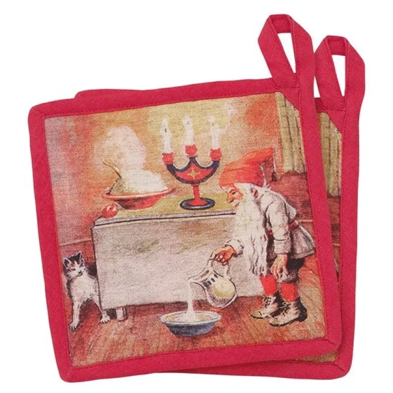 Jennys grytelapp katt 18x18 cm