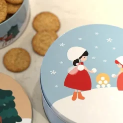Jente og rådyr kakeboks sett 2 deler