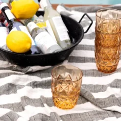 June picknick vannglass 28 cl 4 stk amber