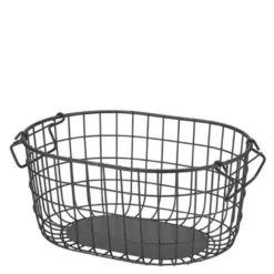 Kago lagringskurv 37x27x17 cm rund antrasitt