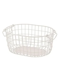 Kago lagringskurv 37x27x17 cm rund beige