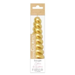 Kakelys enhjørning horn 3,8x17,5 cm gull
