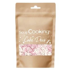 Kakestrø enhjørning 50 g rosa/hvit