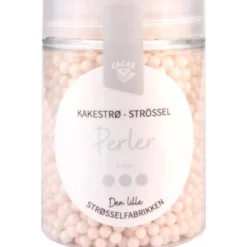 Kakestrøssel perler 4 mm 90g hvit perlemor