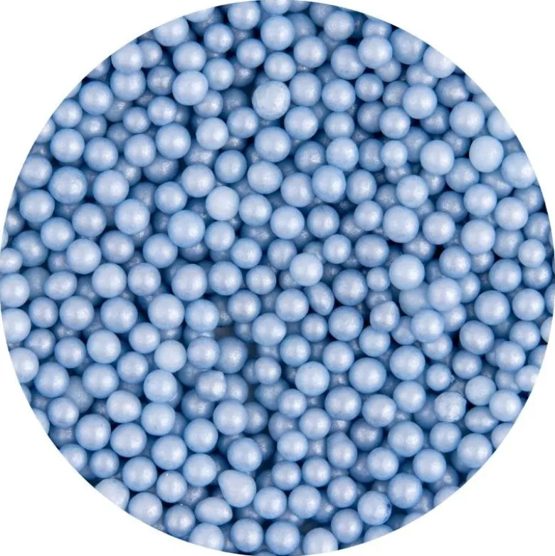 Kakestrøssel perler 4 mm 90g isblå
