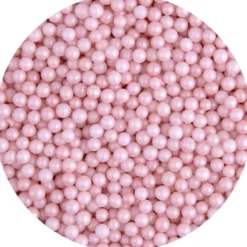 Kakestrøssel perler 4 mm 90g rosa pastell