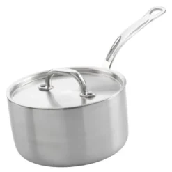 Kasserolle med lokk 1,5L rustfritt stål