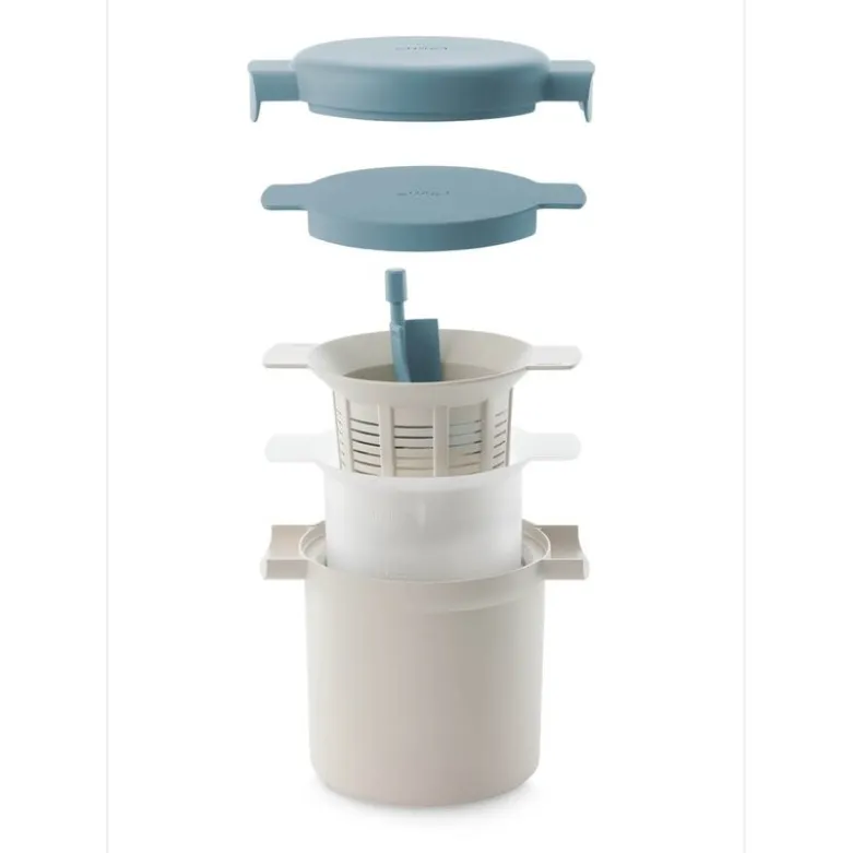 Kefir & Yoghurt Maker produksjonsbeholder 2 deler blå
