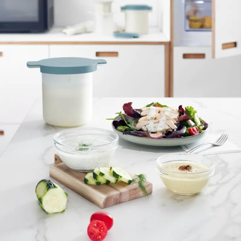 Kefir & Yoghurt Maker produksjonsbeholder 2 deler blå