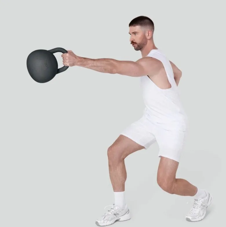 Kettlebell 4,54 kg kullgrå