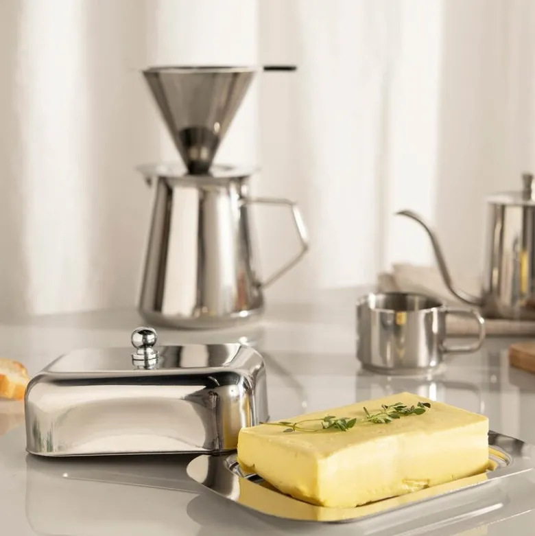 Kitchen Things smørklokke 18x12 cm stål