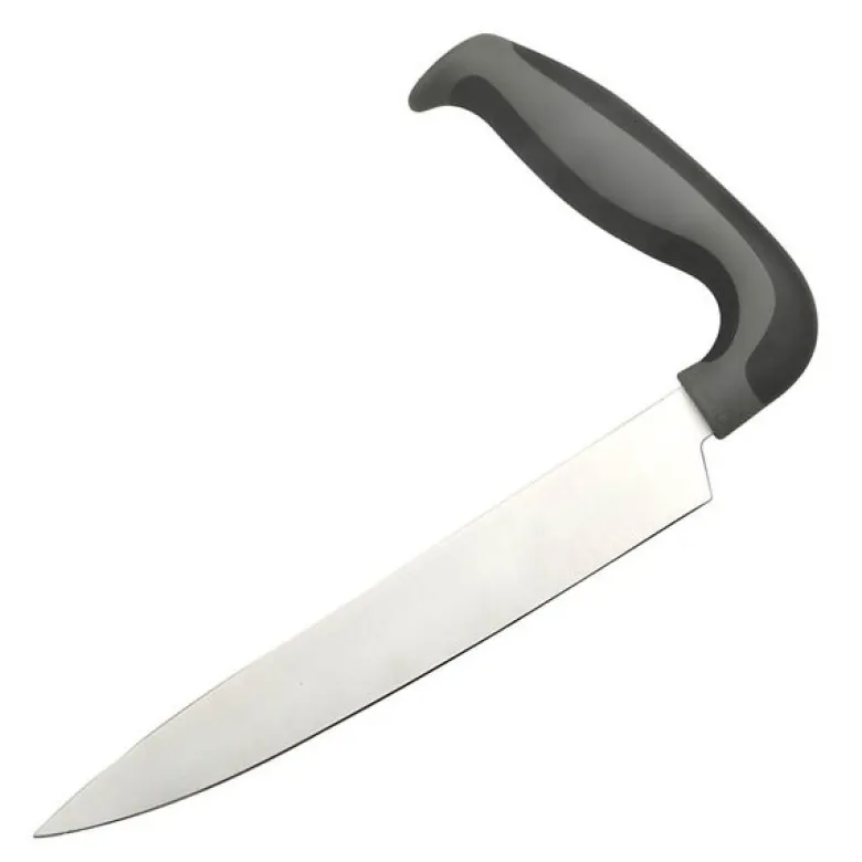 Kjøkkenkniv ergonomisk 27 cm svart/stål