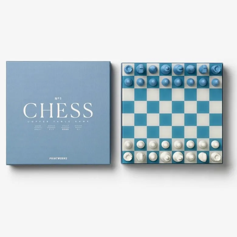 Klassisk sjakkspill dusty blue