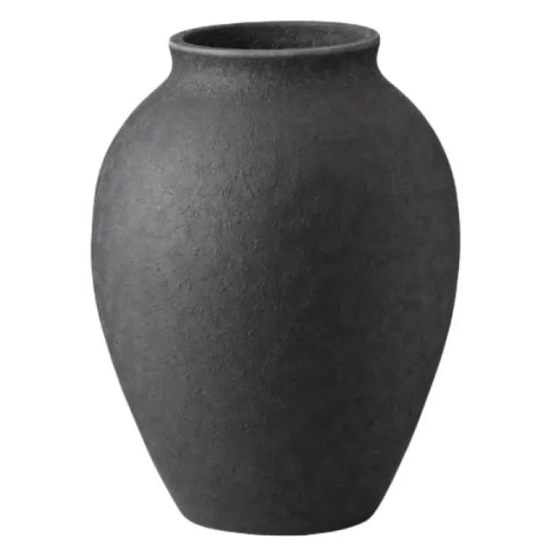 Knabstrup vase 12,5 cm svart