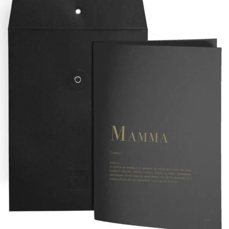 Kort brettet mamma 16,8x21,8 cm svart