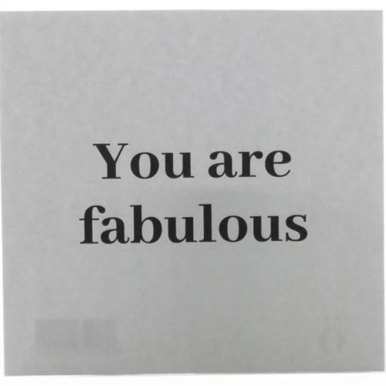 Kort 8x8cm you are fabulous