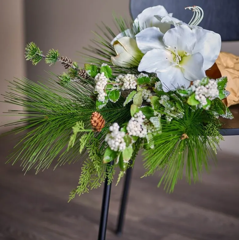 Kristin bukett kunstige blomster 105 cm hvit