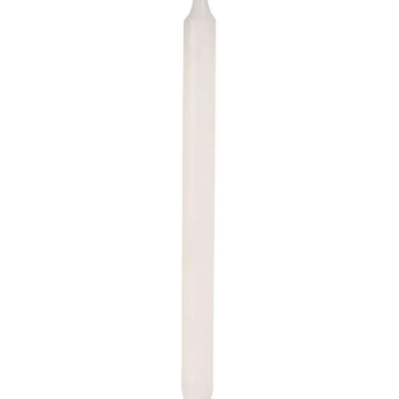 Kronelys 28 cm hvit