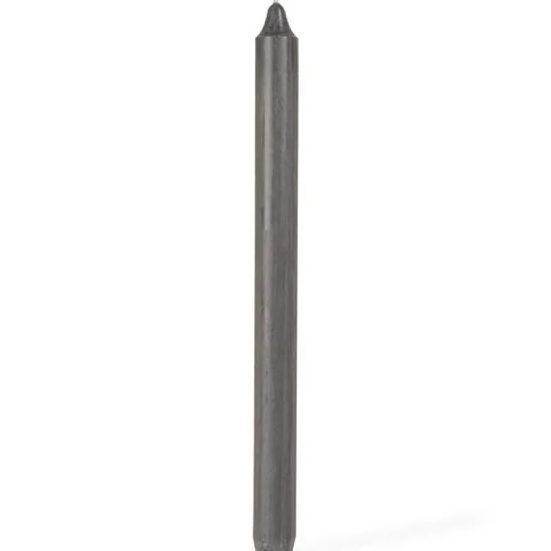 Kronelys 28 cm mørk grå