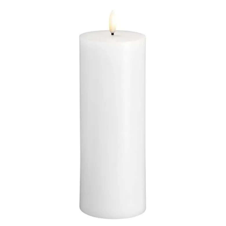 Kubbelys LED 7,4x20 cm silk hvit