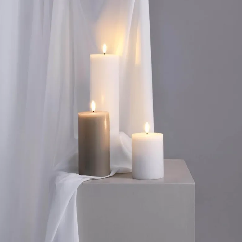 Kubbelys LED 7,4x10 cm silk hvit
