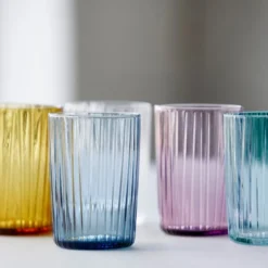 Kusintha vannglass 28 cl 4 stk blå