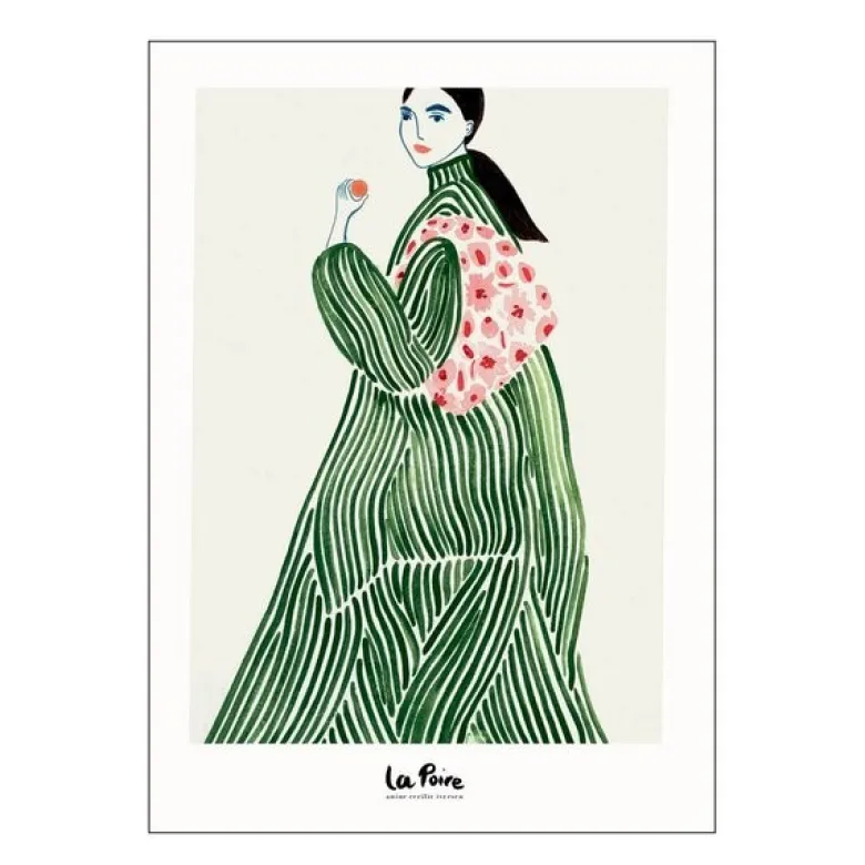 La Poire poster 50x70 cm green coat