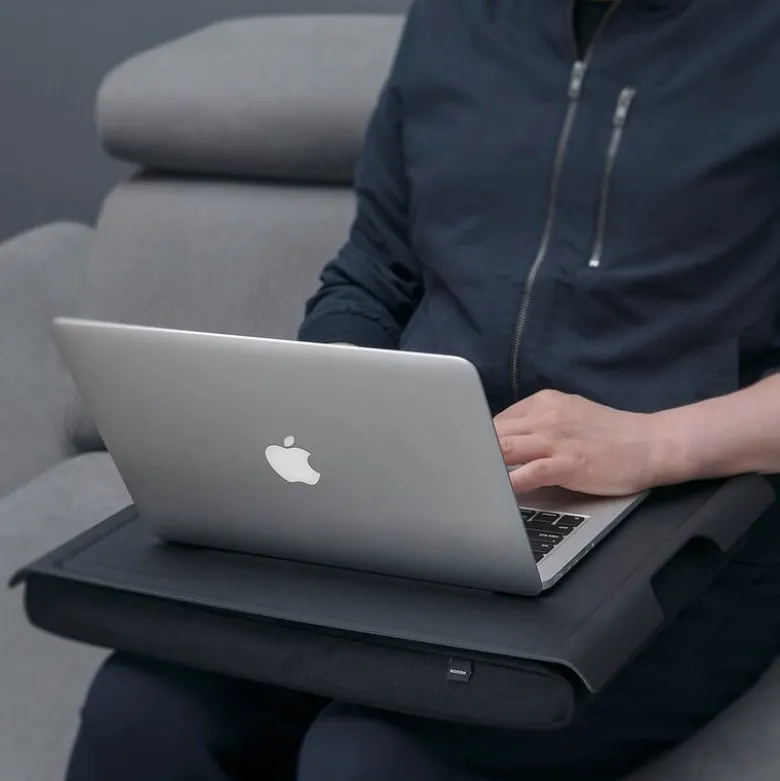 Laptray knebrett anti-slip 46x38 cm svart