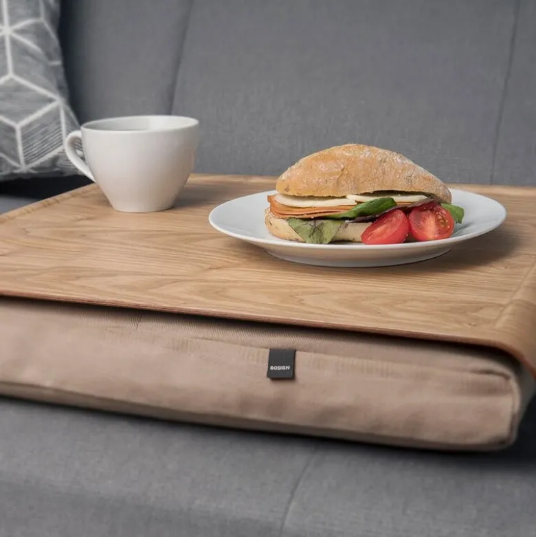 Laptray knebrett 46x38 cm piltre/sand