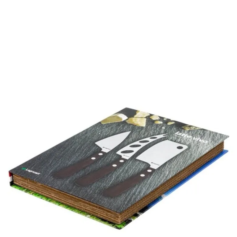 Lattevivo ostekniv 3 deler mørkt tre