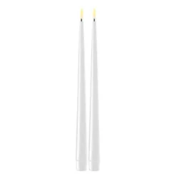 LED shiny dinner 2,2x28 cm 2 stk hvit