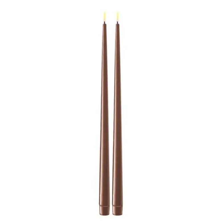 LED shiny dinner 2,2x28 cm 2 stk mokka