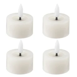 LED telys 4,5x2,5 cm 4 stk ivory
