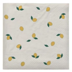 Lemon serviett 33x33 cm off white/gul