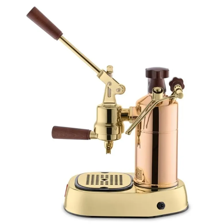 Lever espressomaskin 0,8L professional rame gold kobber