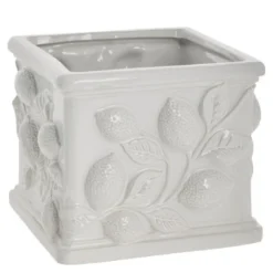Limone blomsterpotte 16 cm hvit