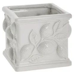 Limone blomsterpotte 13 cm hvit
