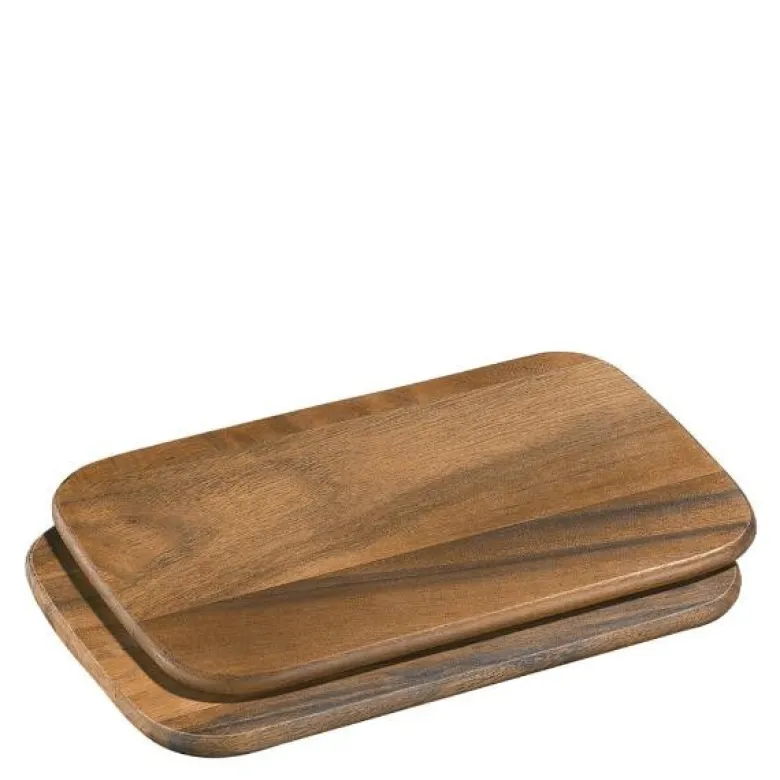 Lite serveringsbrett 2 stk 26x17 cm akasie