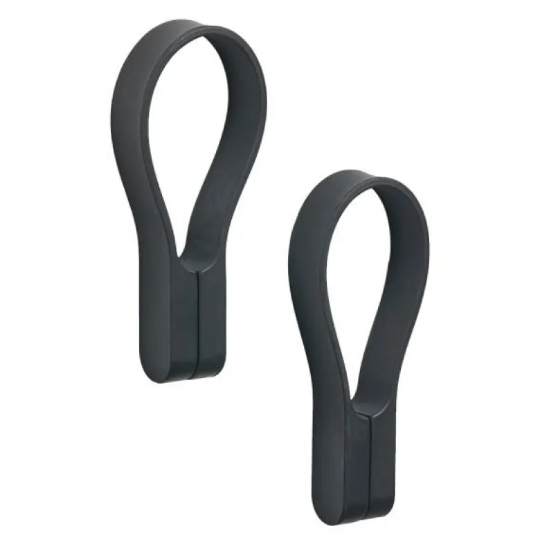 Loop håndklestropp magnet 2 stk black