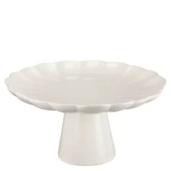 Lotus kakefat på stett 27 cm krem