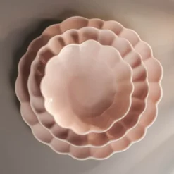 Lotus skål 16 cm støvet rosa