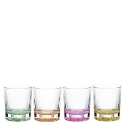 Lounge whiskyglass med farger 30,9 cl 4 stk
