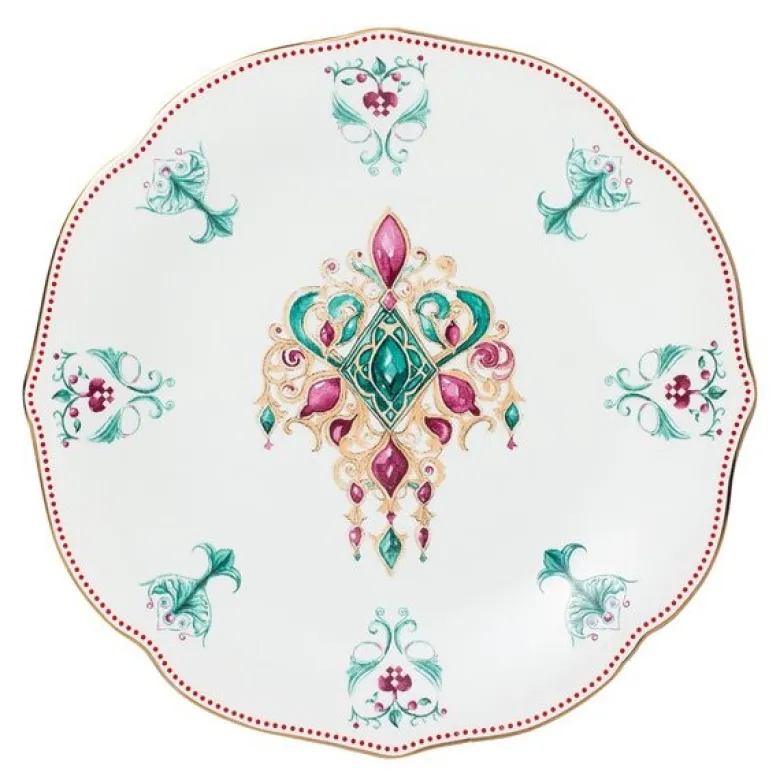 Lucia asjett 17 cm hvit/rød/grønn