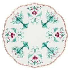 Lucia tallerken 21 cm hvit/rød/grønn