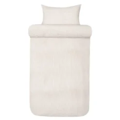 Lykke krepp sengesett 140x220 cm muldvarp